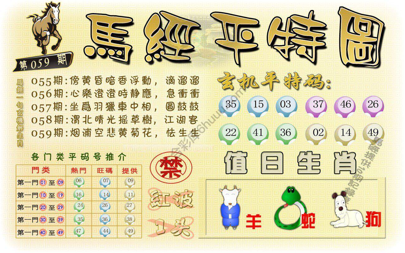 马经平特图