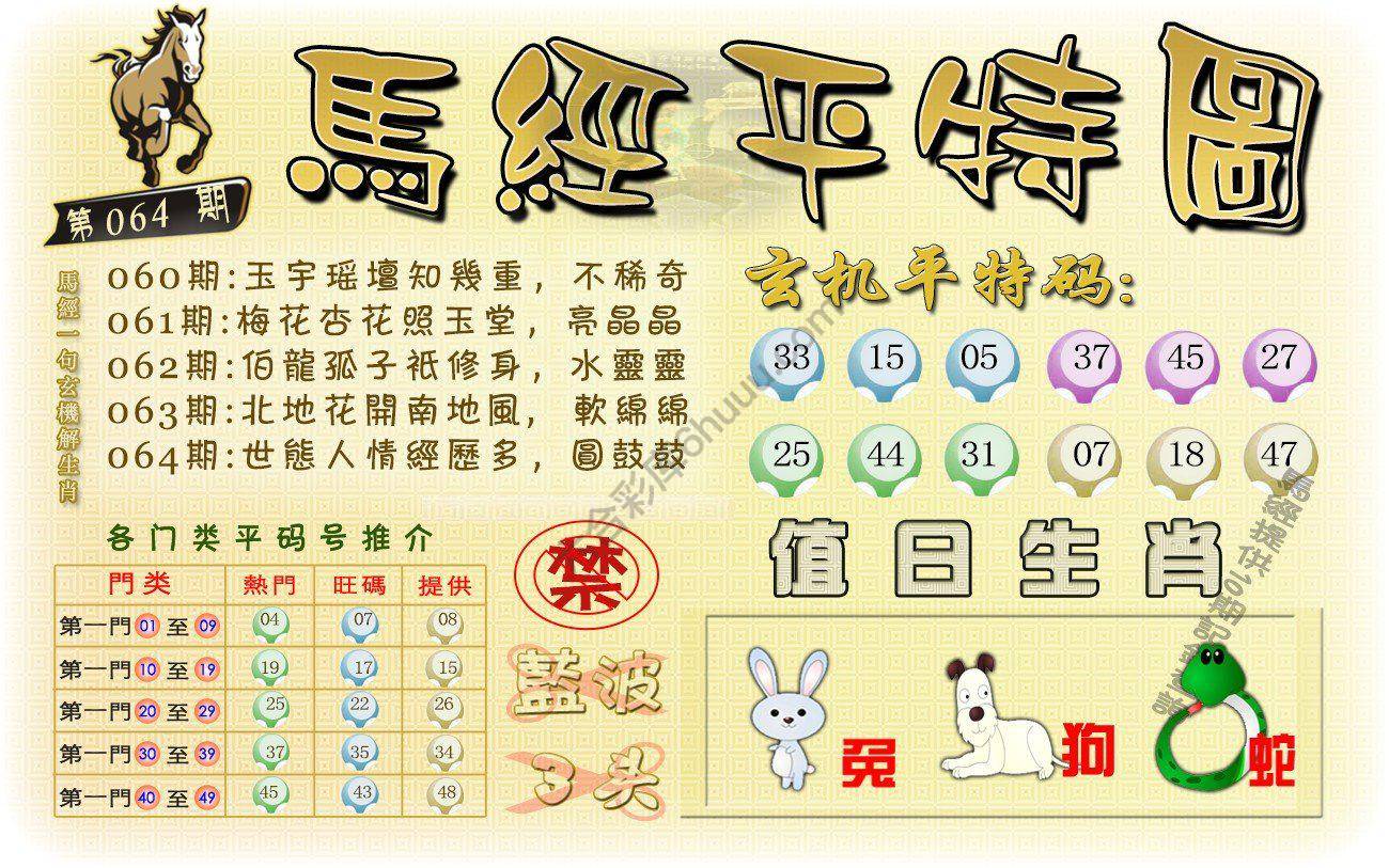 马经平特图