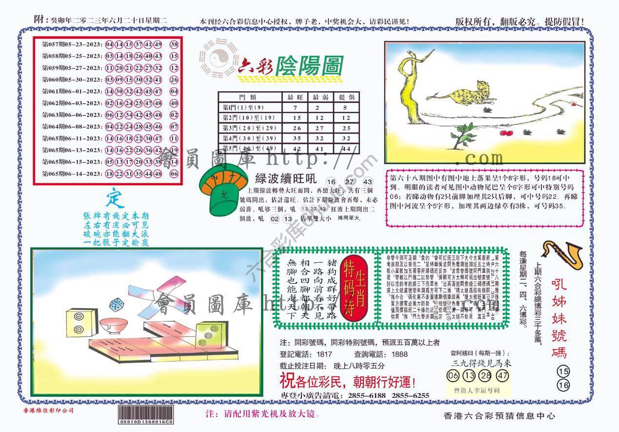 六彩阴阳图