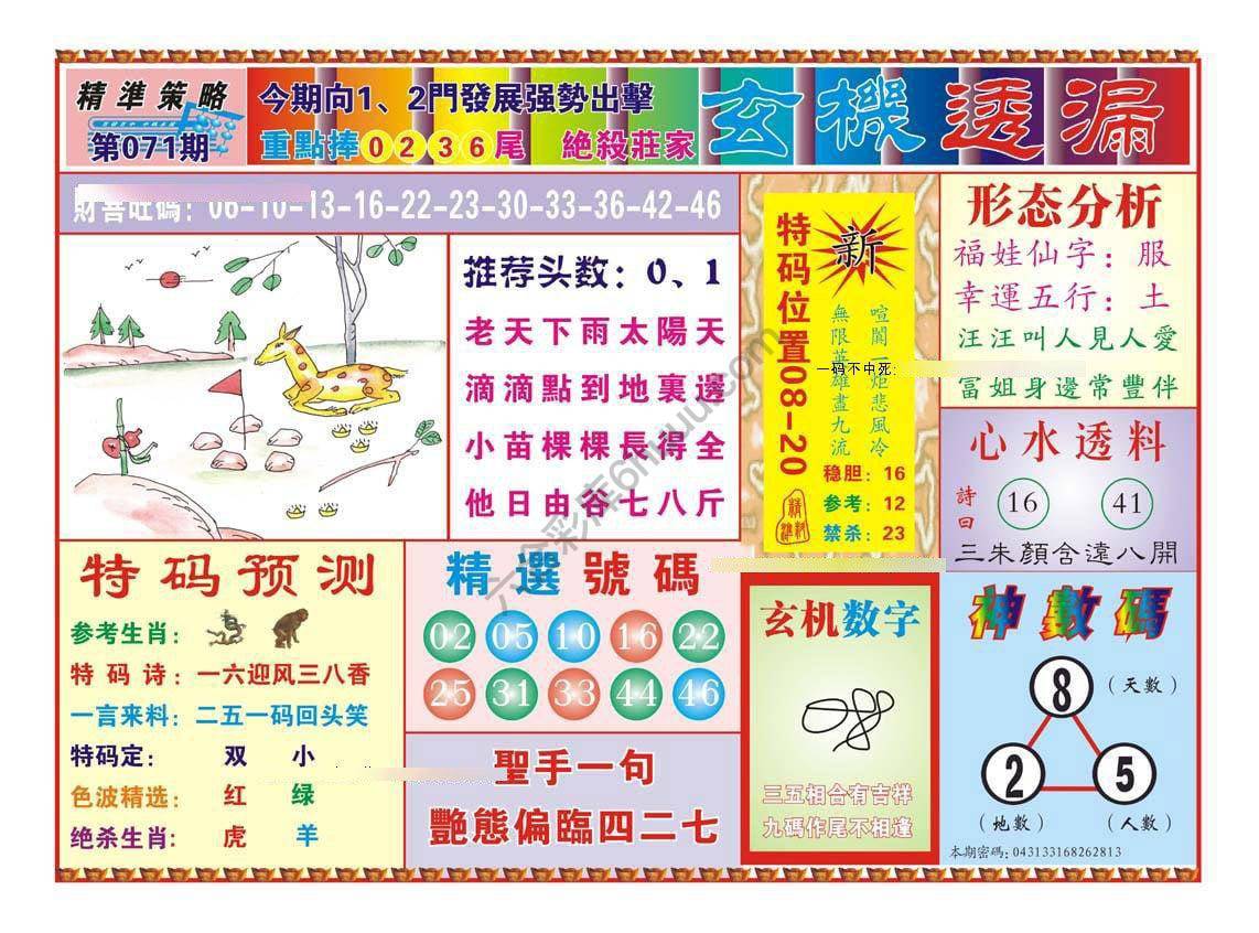 玄机透漏