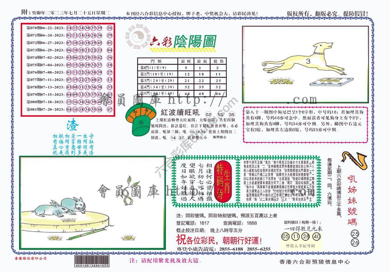 六彩阴阳图