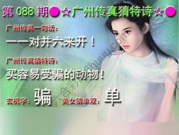 广州传真中特诗