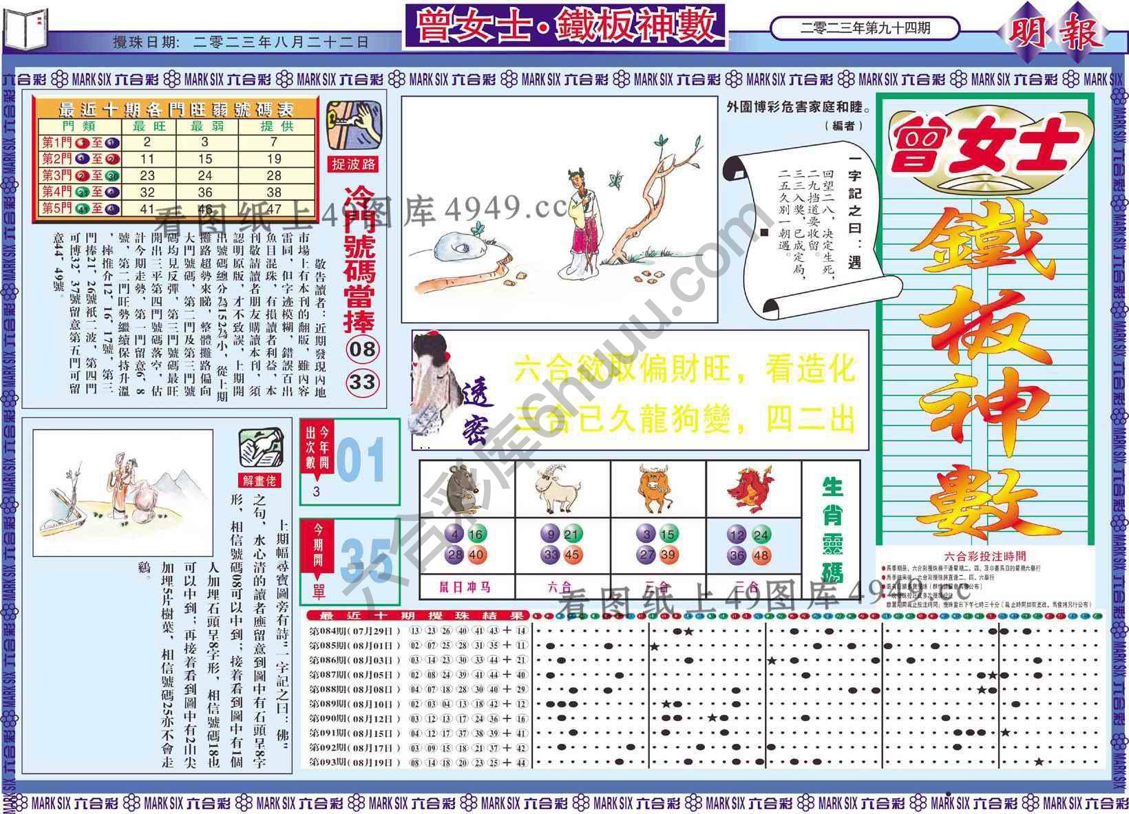曾女士铁板神数