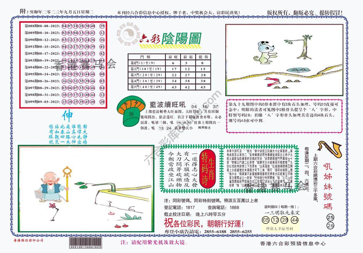 六彩阴阳图