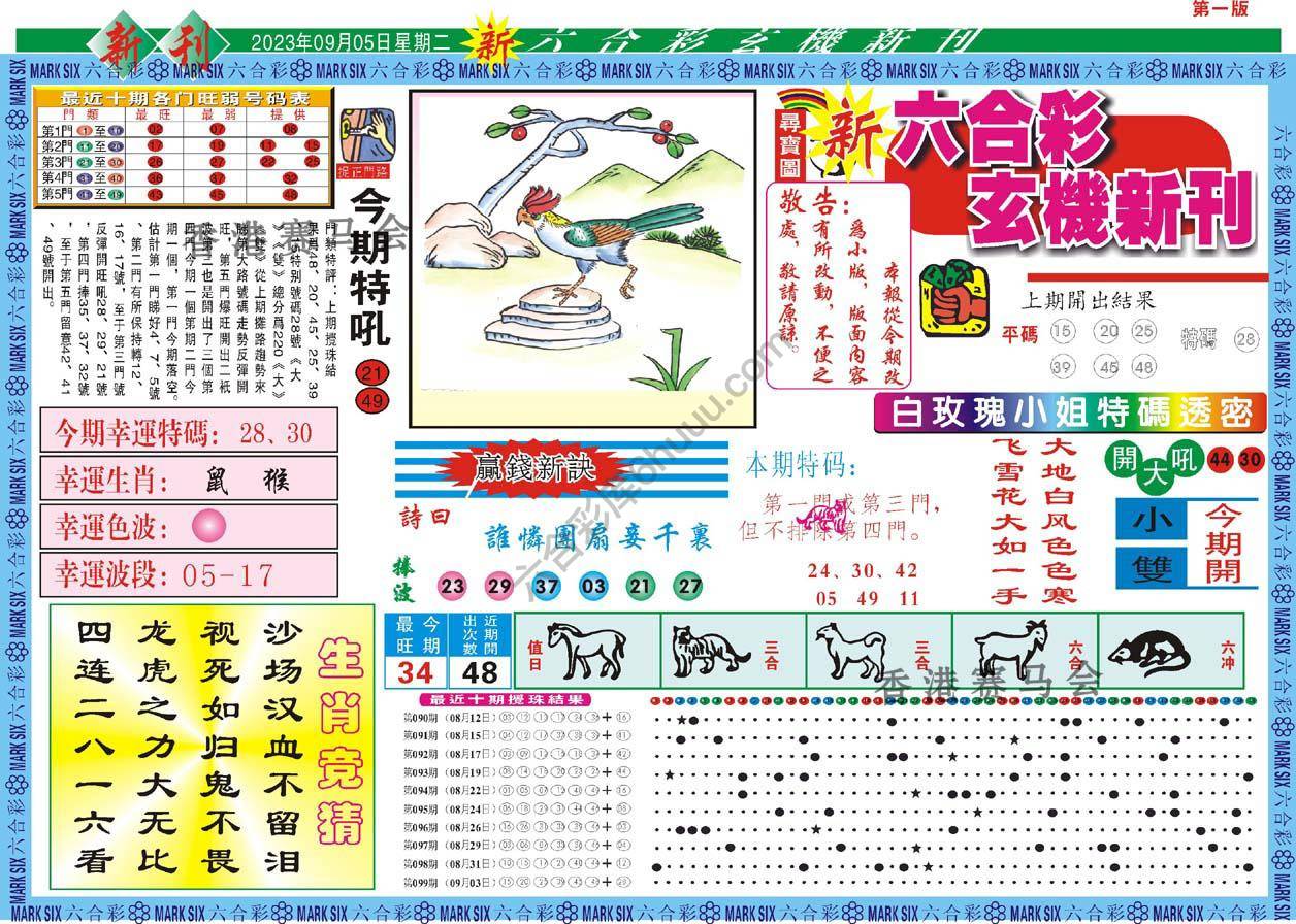 新六合彩特码新刊