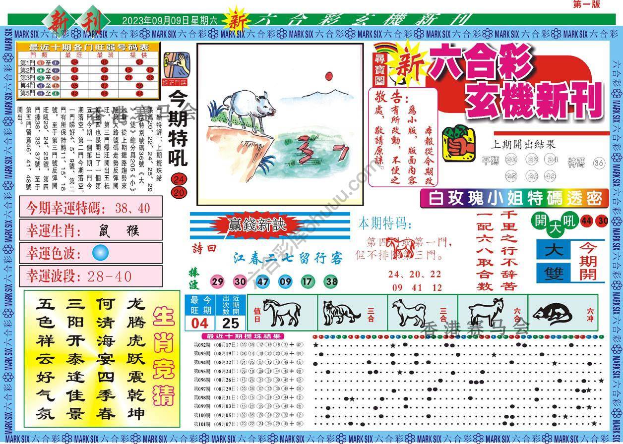 新六合彩特码新刊
