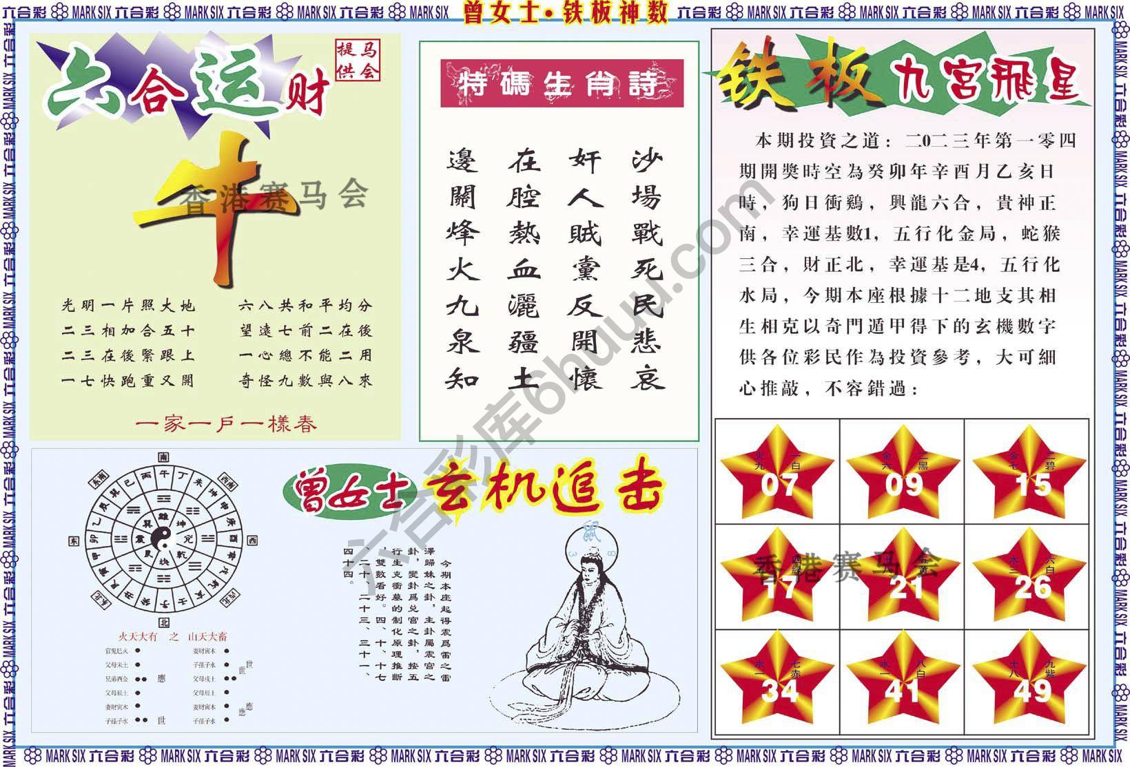 曾女士铁板神数