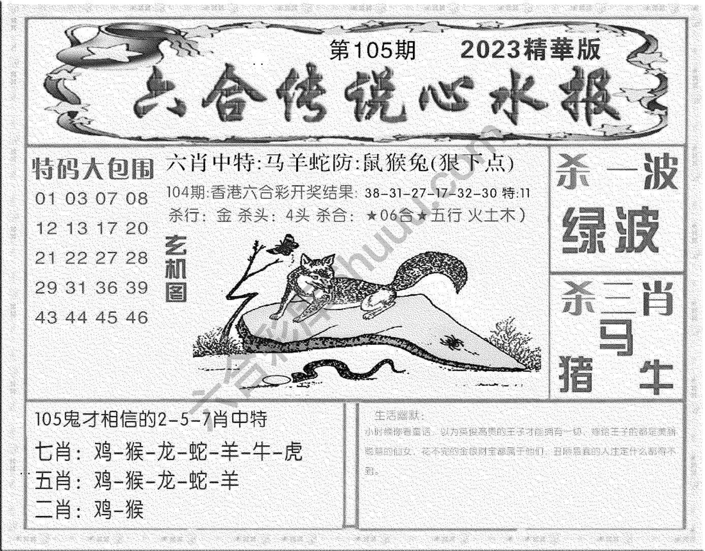 六合传说心水报