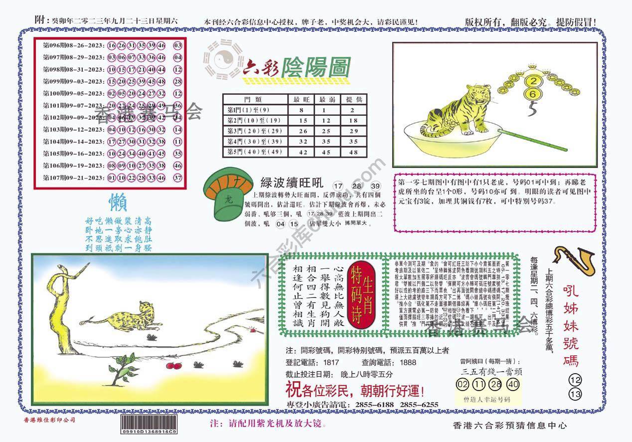 六彩阴阳图