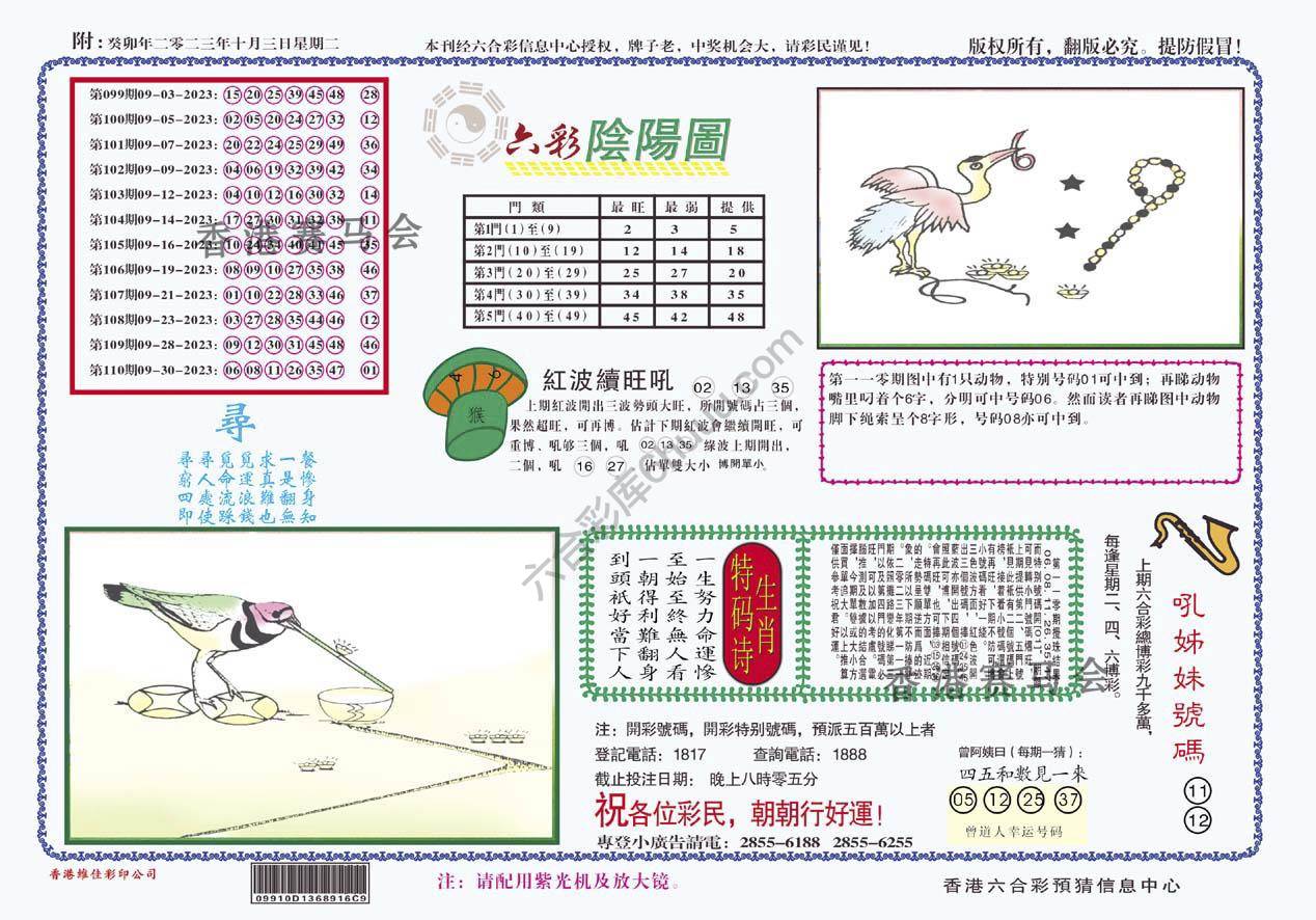 六彩阴阳图
