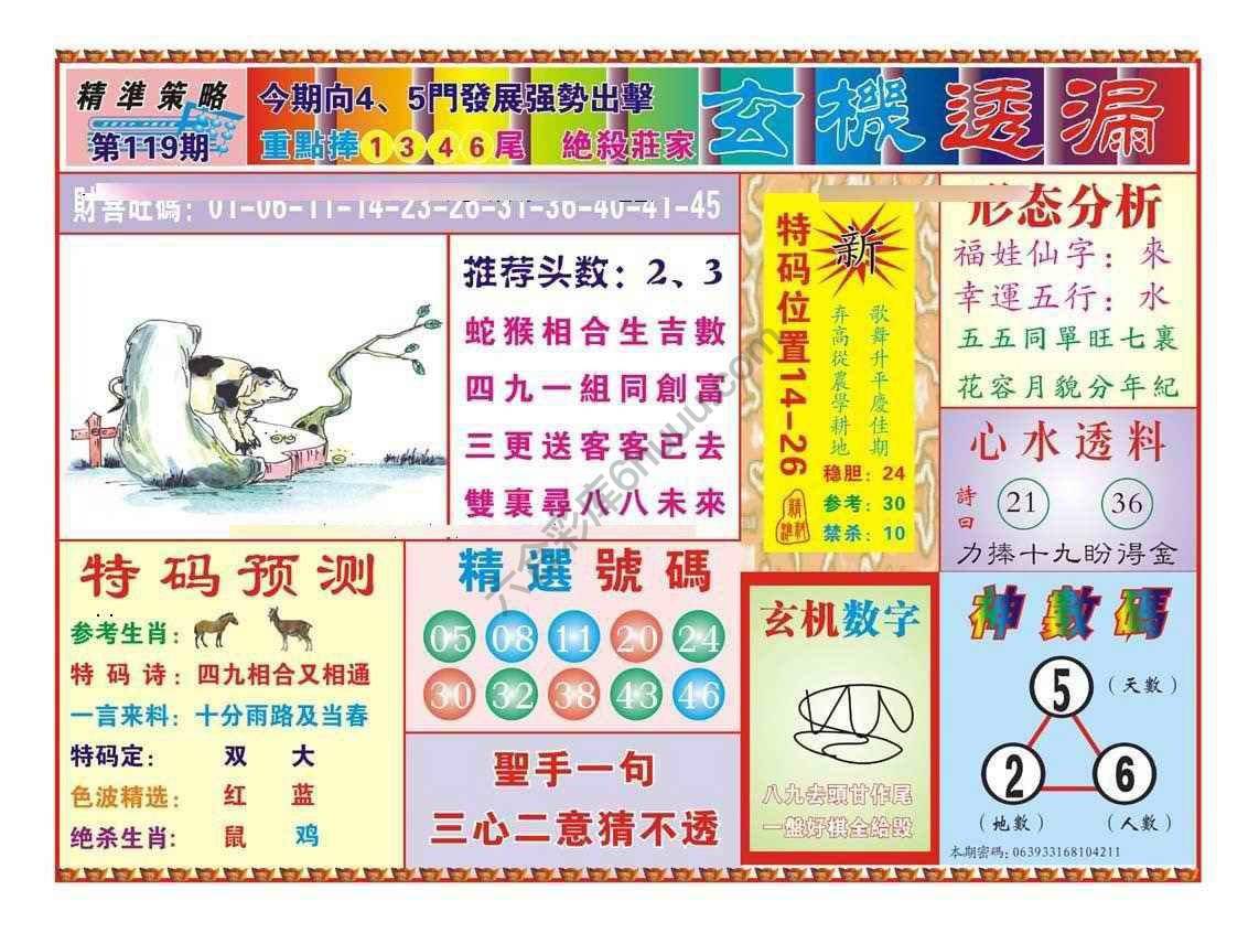玄机透漏