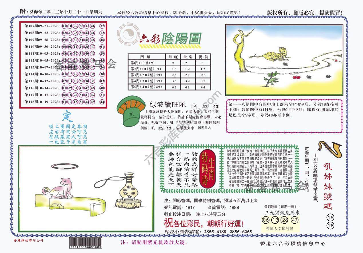 六彩阴阳图