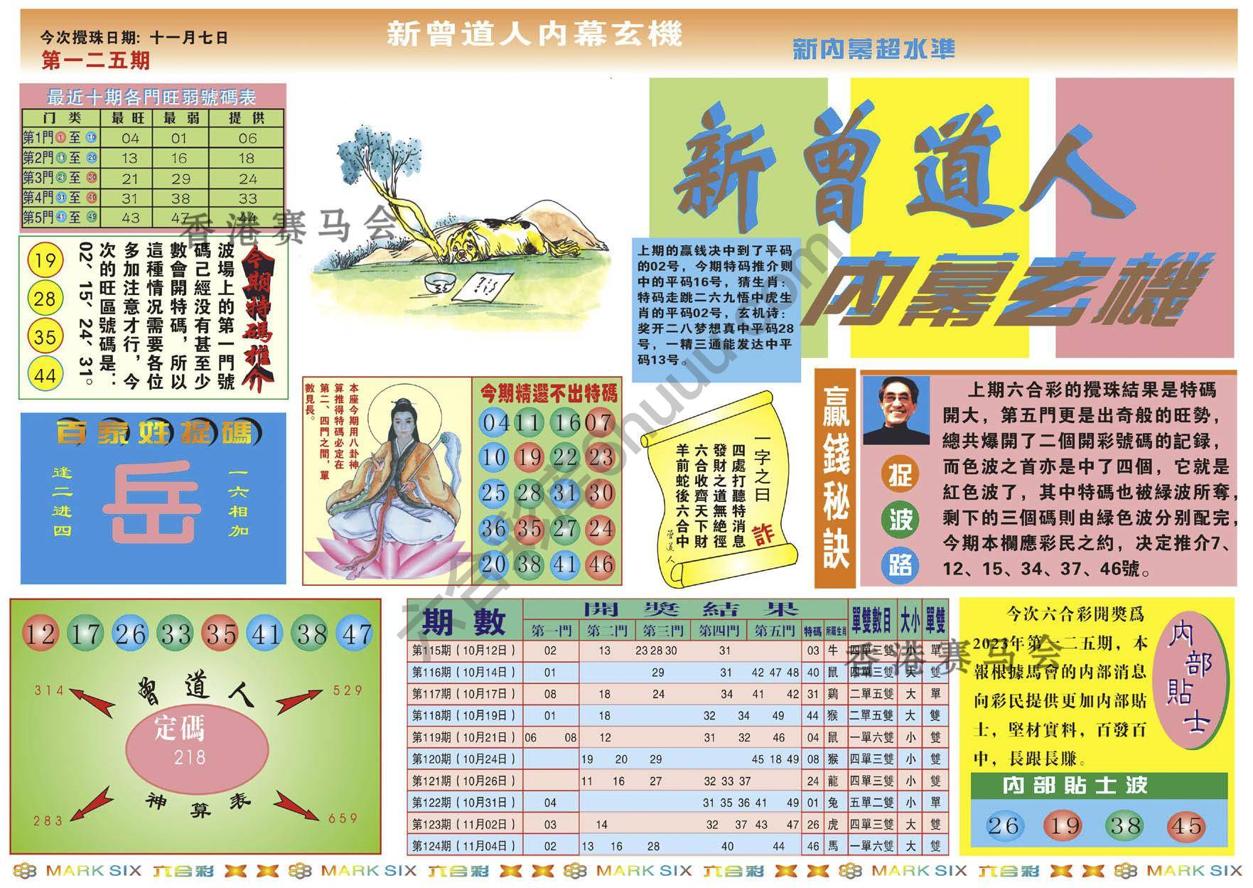 新曾道人内幕玄机