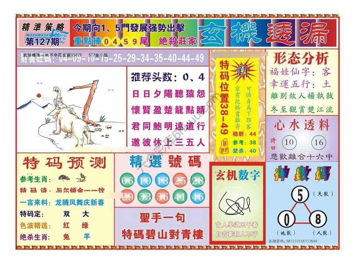 玄机透漏