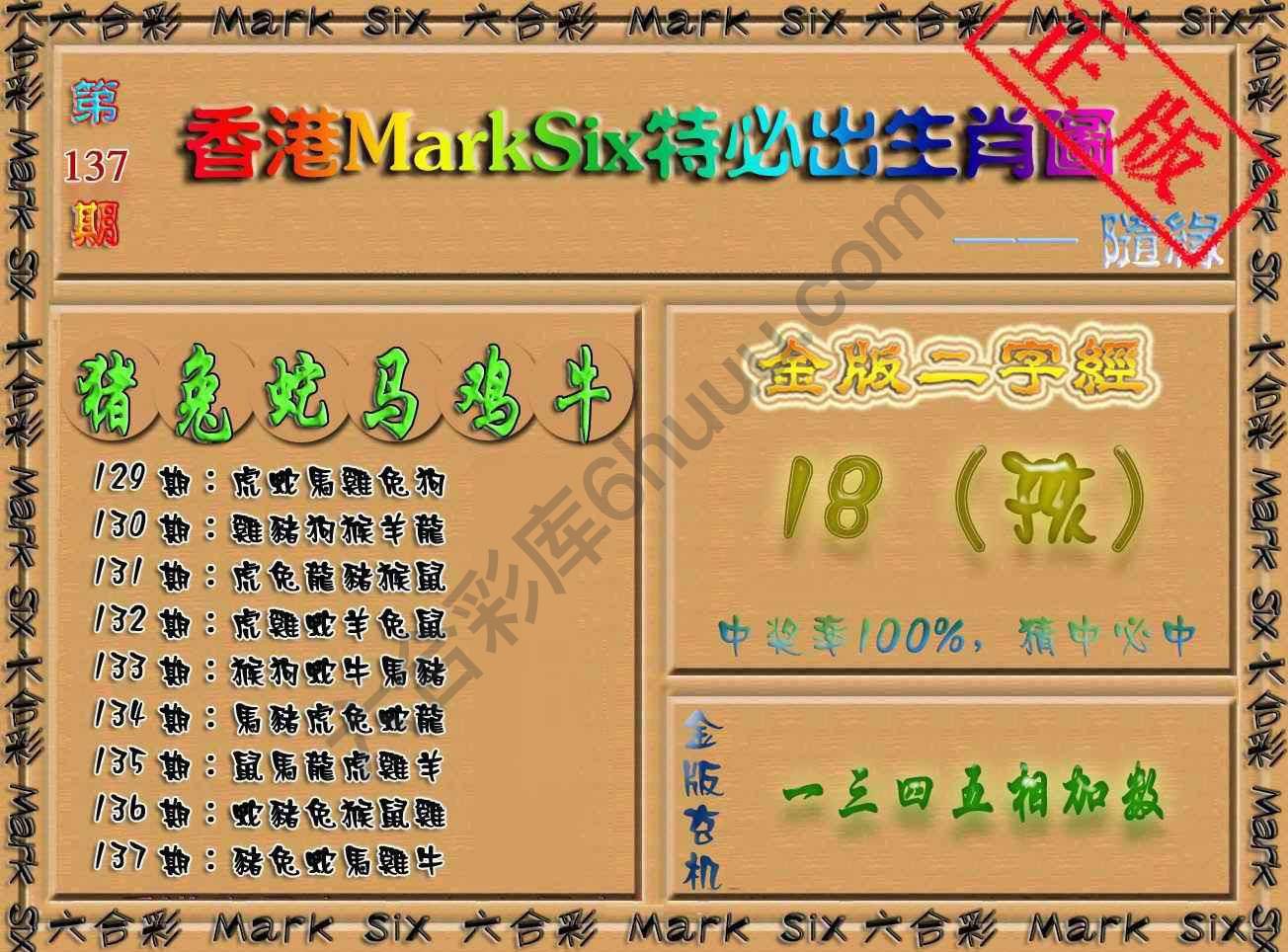特必出生肖图