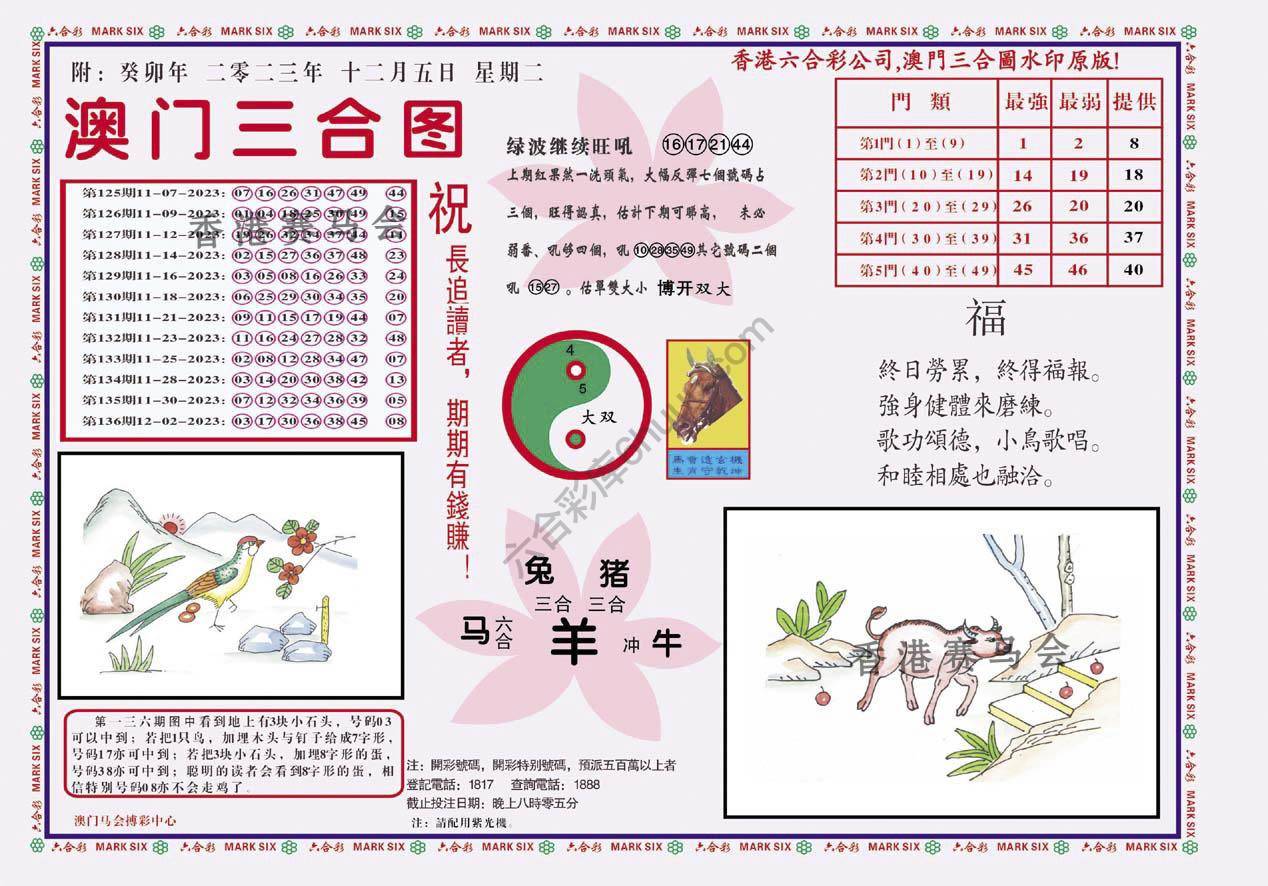 澳门三合图