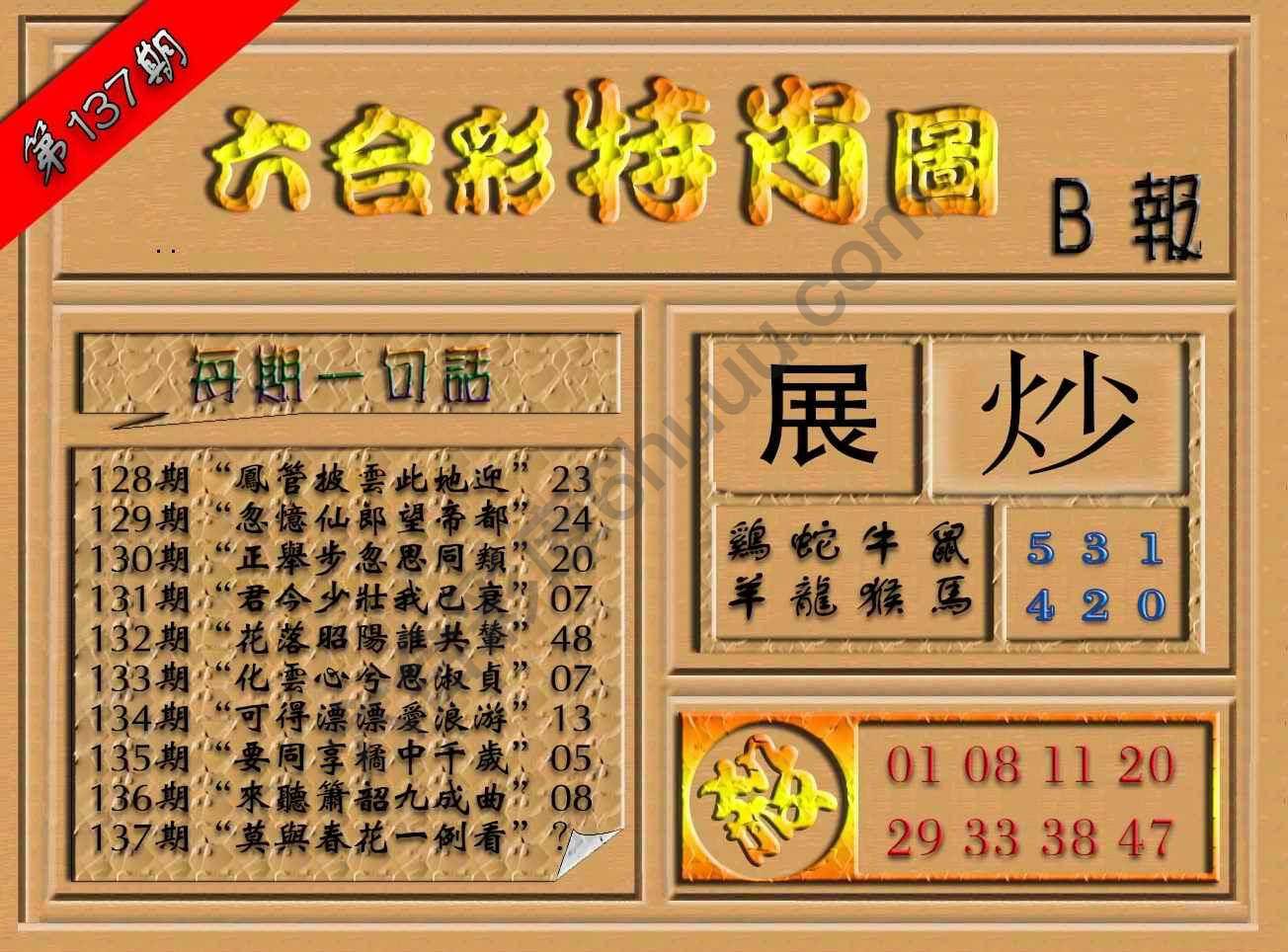 六合彩特肖图