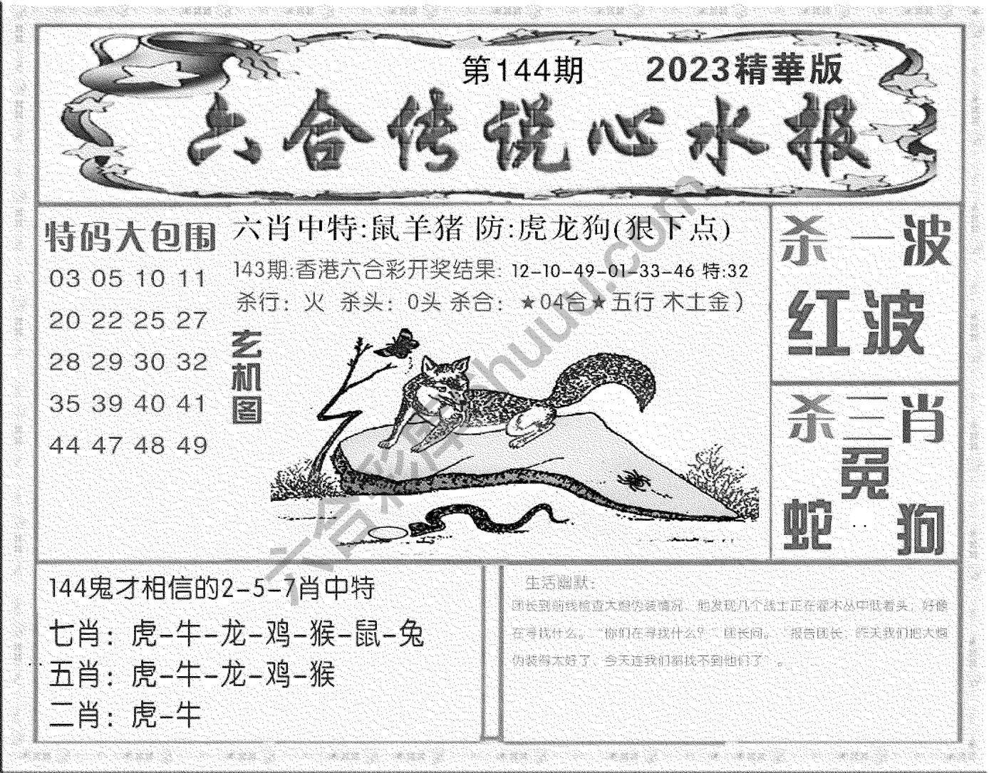 六合传说心水报