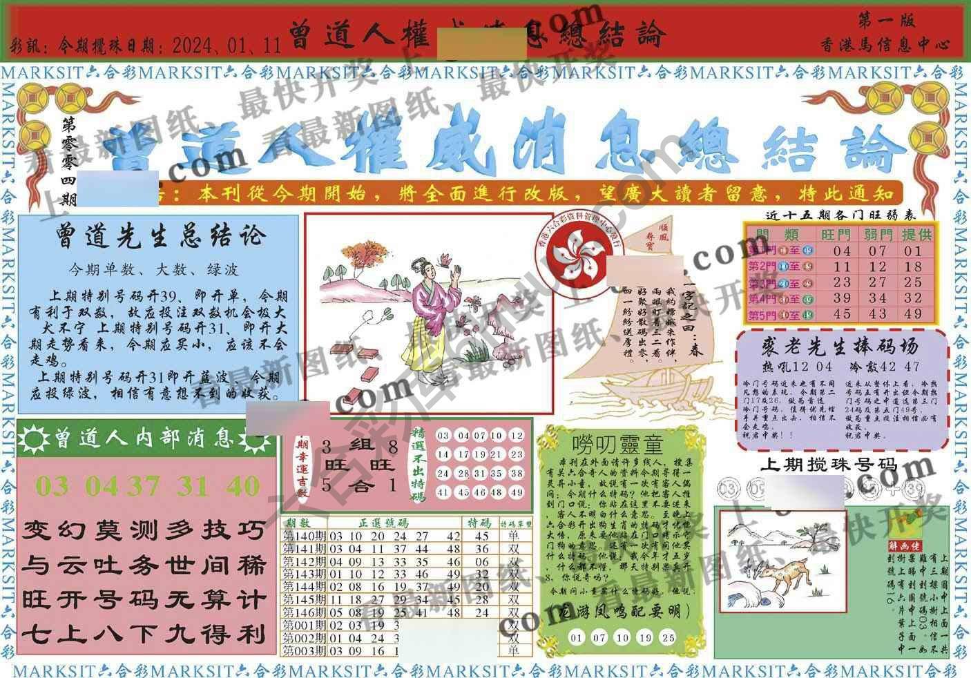 曾道人权威消息