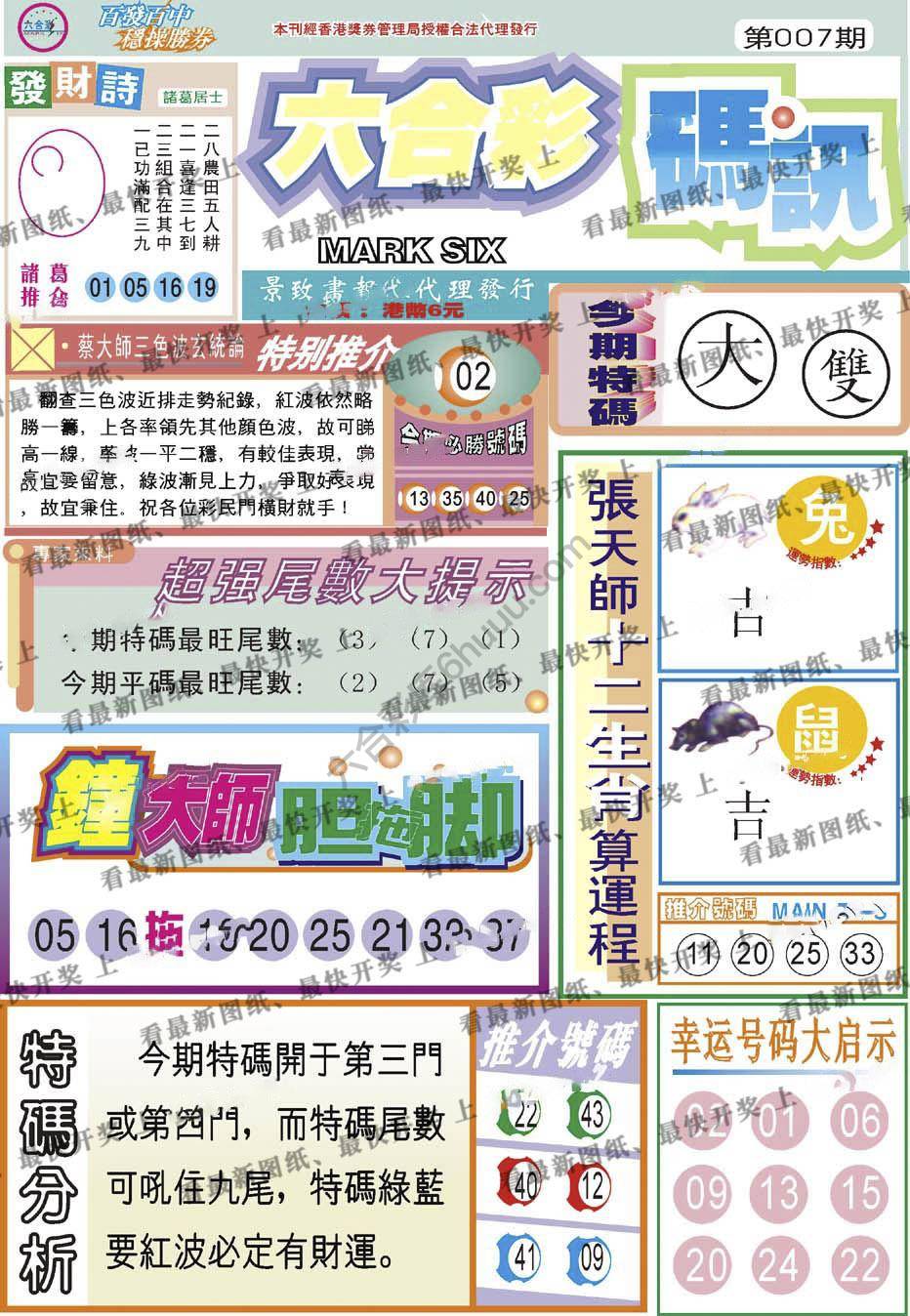 六合彩码讯