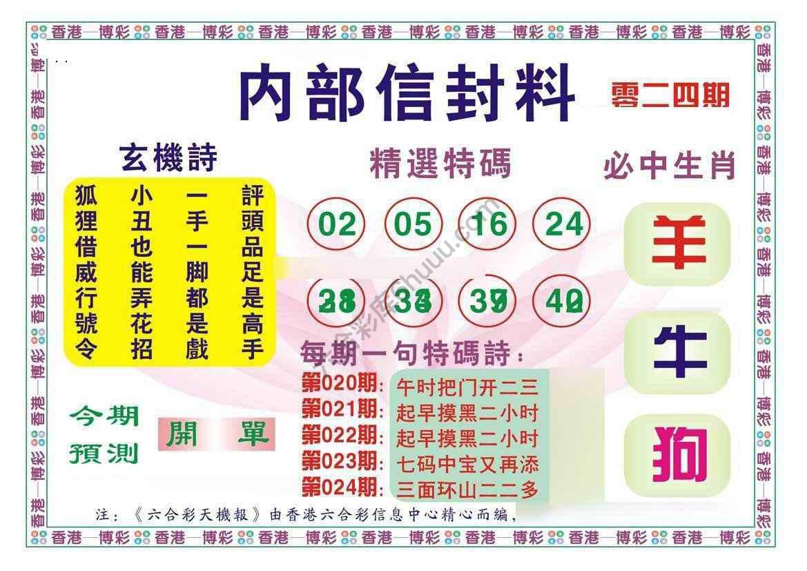 内部信封料