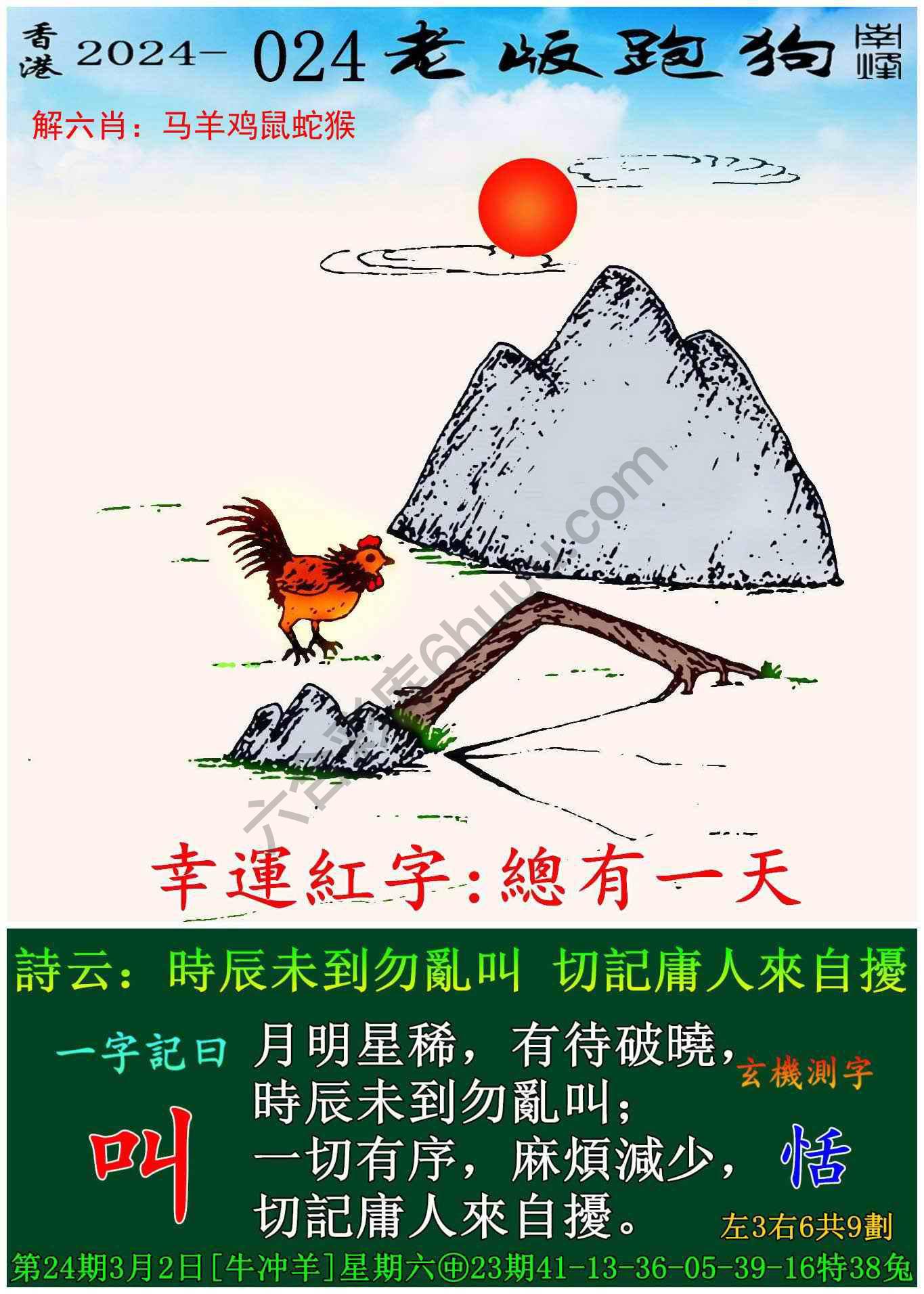 老版跑狗图