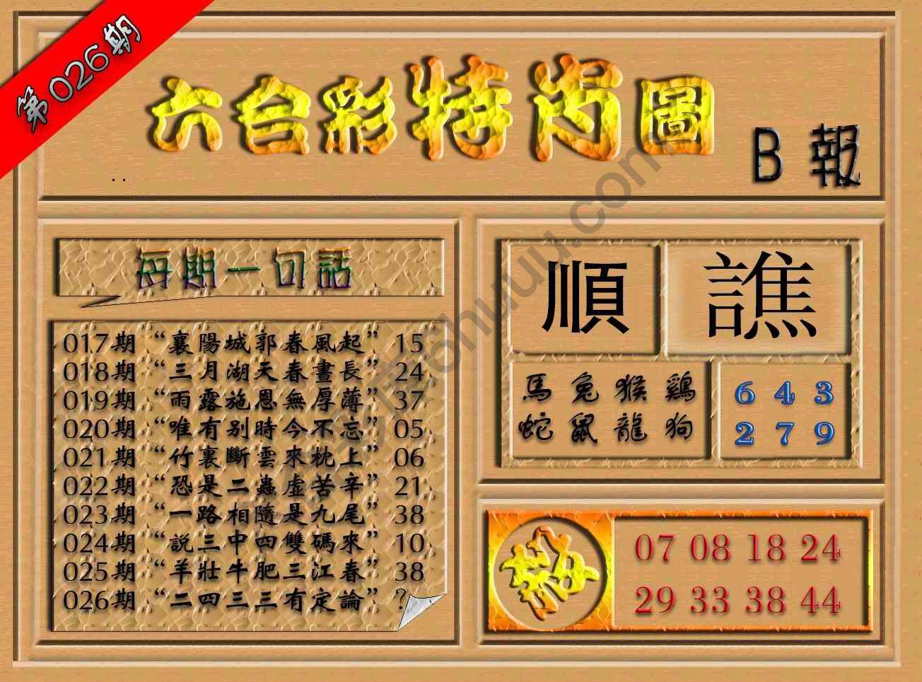 六合彩特肖图