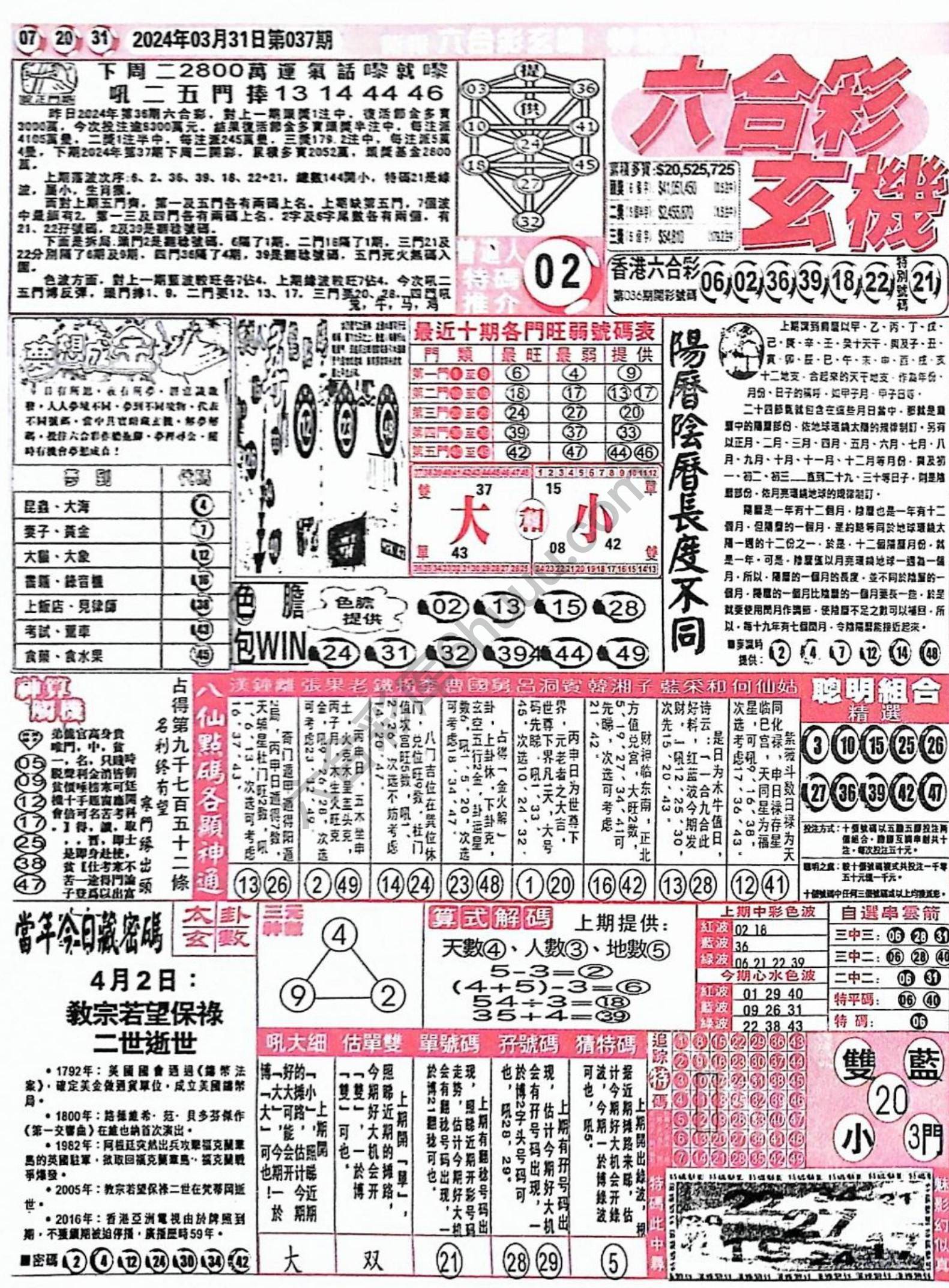 六合彩玄机