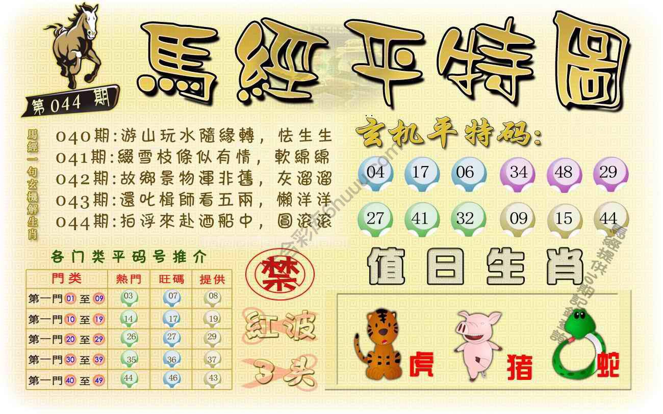马经平特图