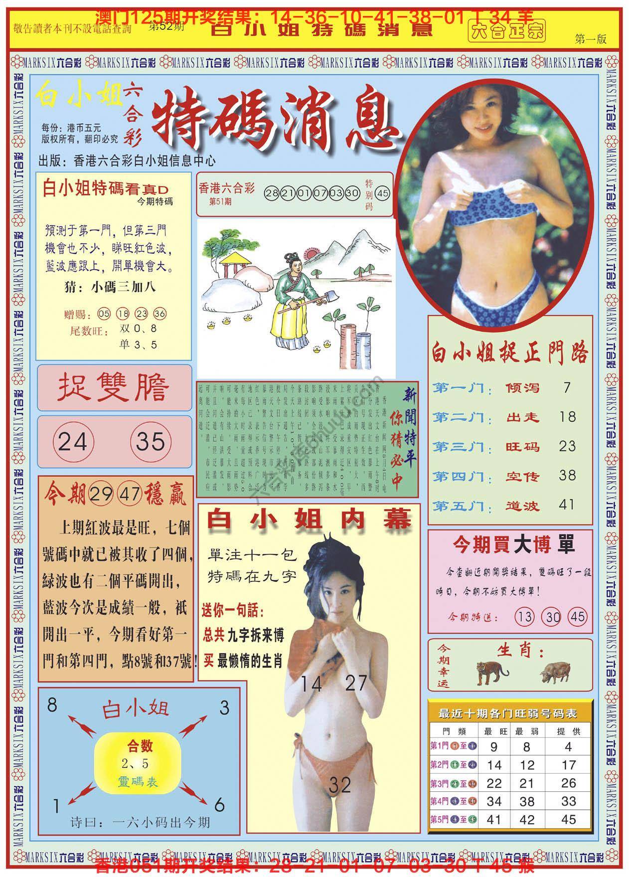 白小姐特码消息