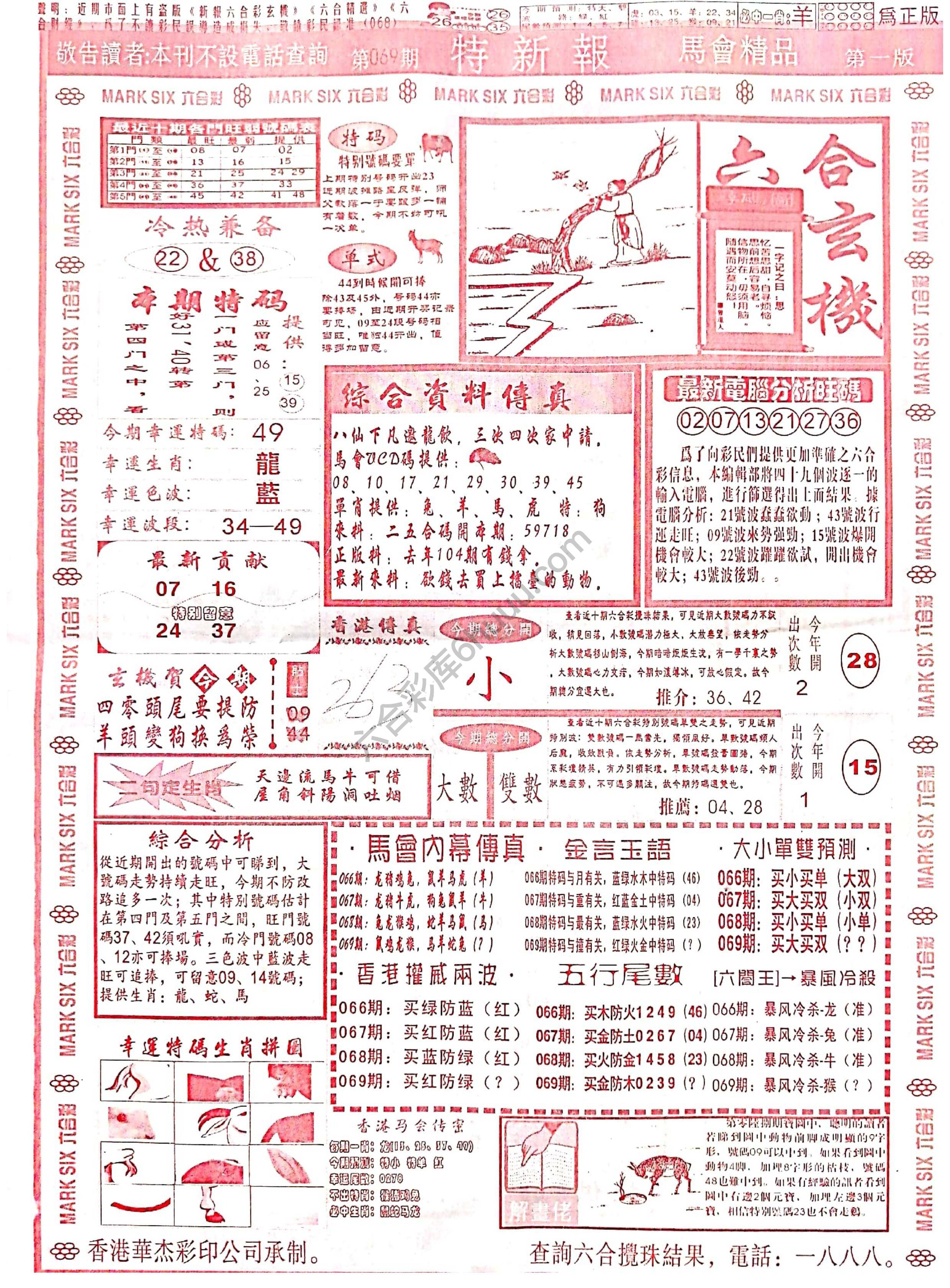 特新报大版