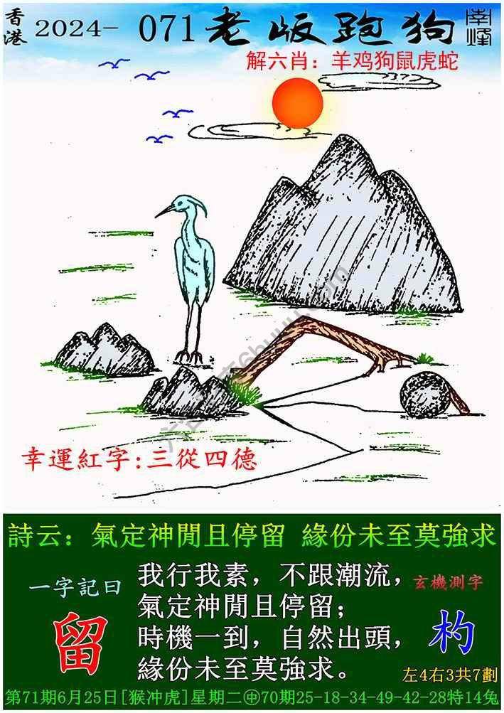 老版跑狗图