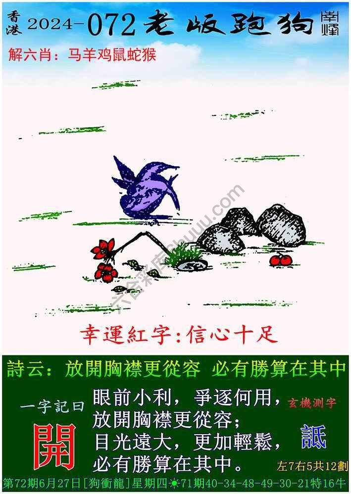 老版跑狗图