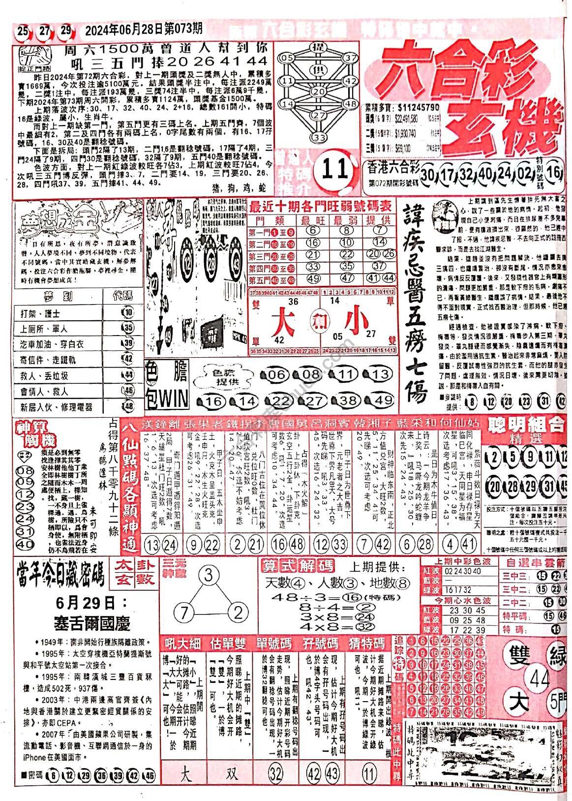 六合彩玄机