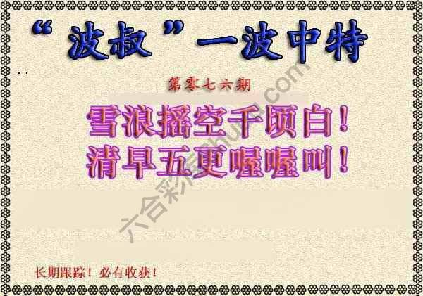 波叔一波中特