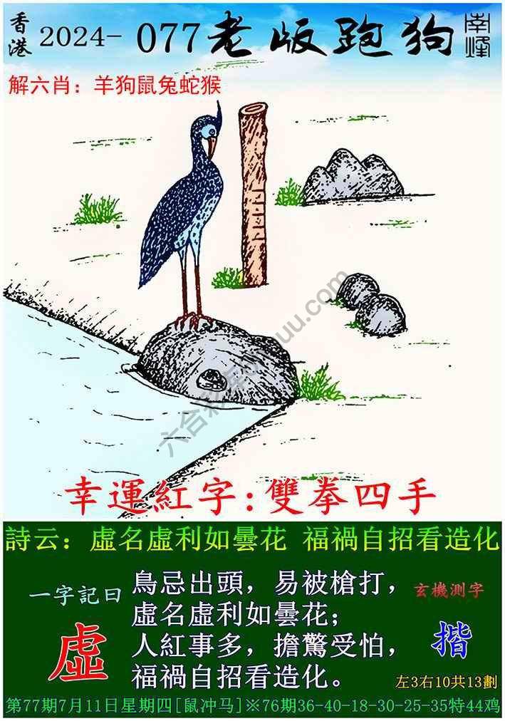 老版跑狗图