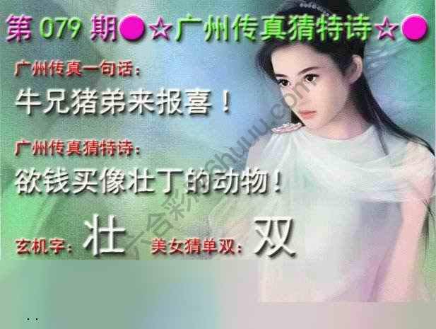 广州传真中特诗