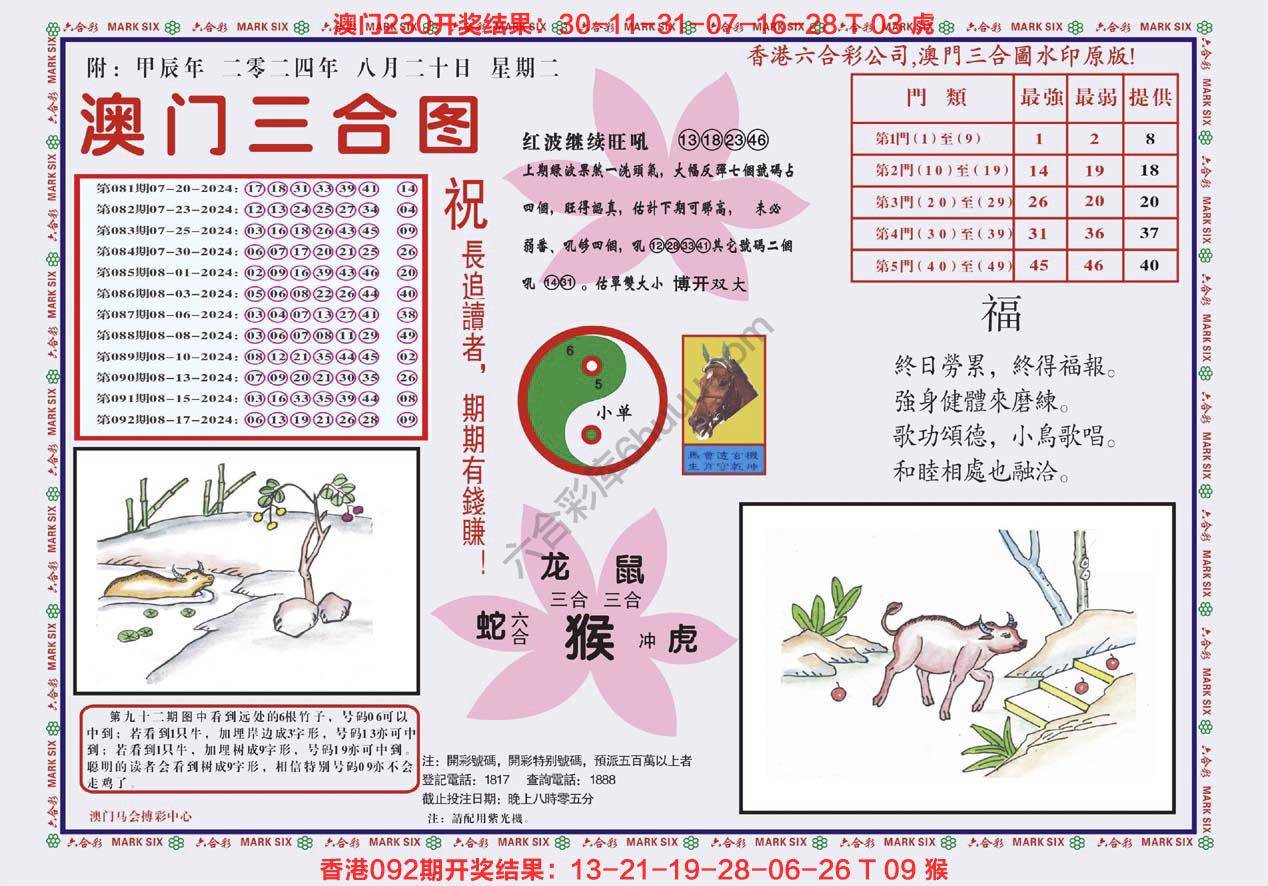 澳门三合图