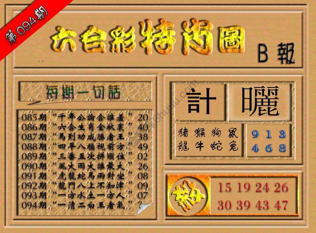 六合彩特肖图