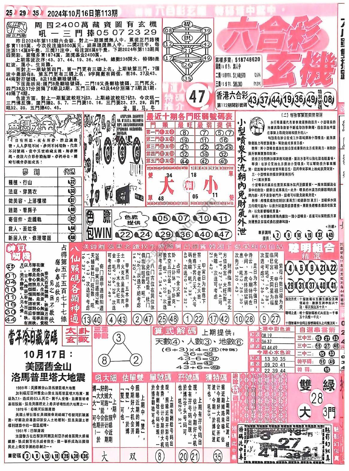 六合彩玄机