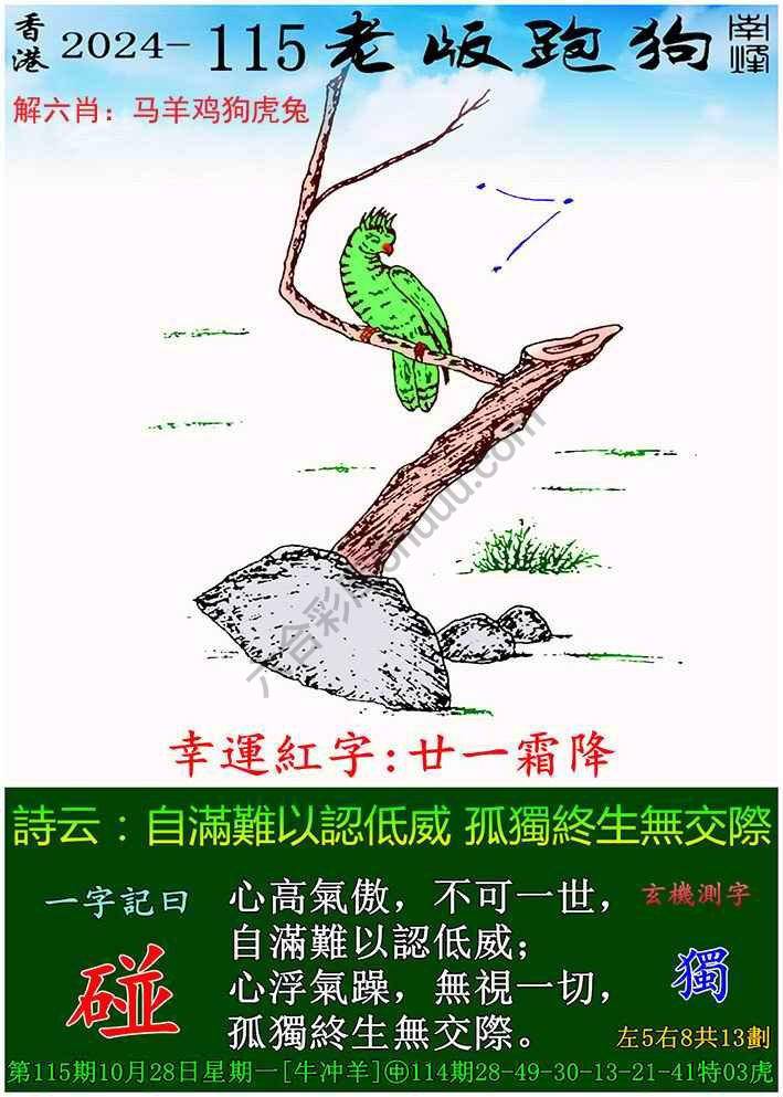老版跑狗图