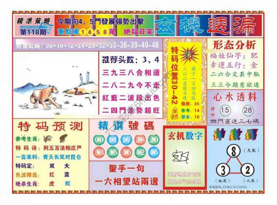 玄机透漏