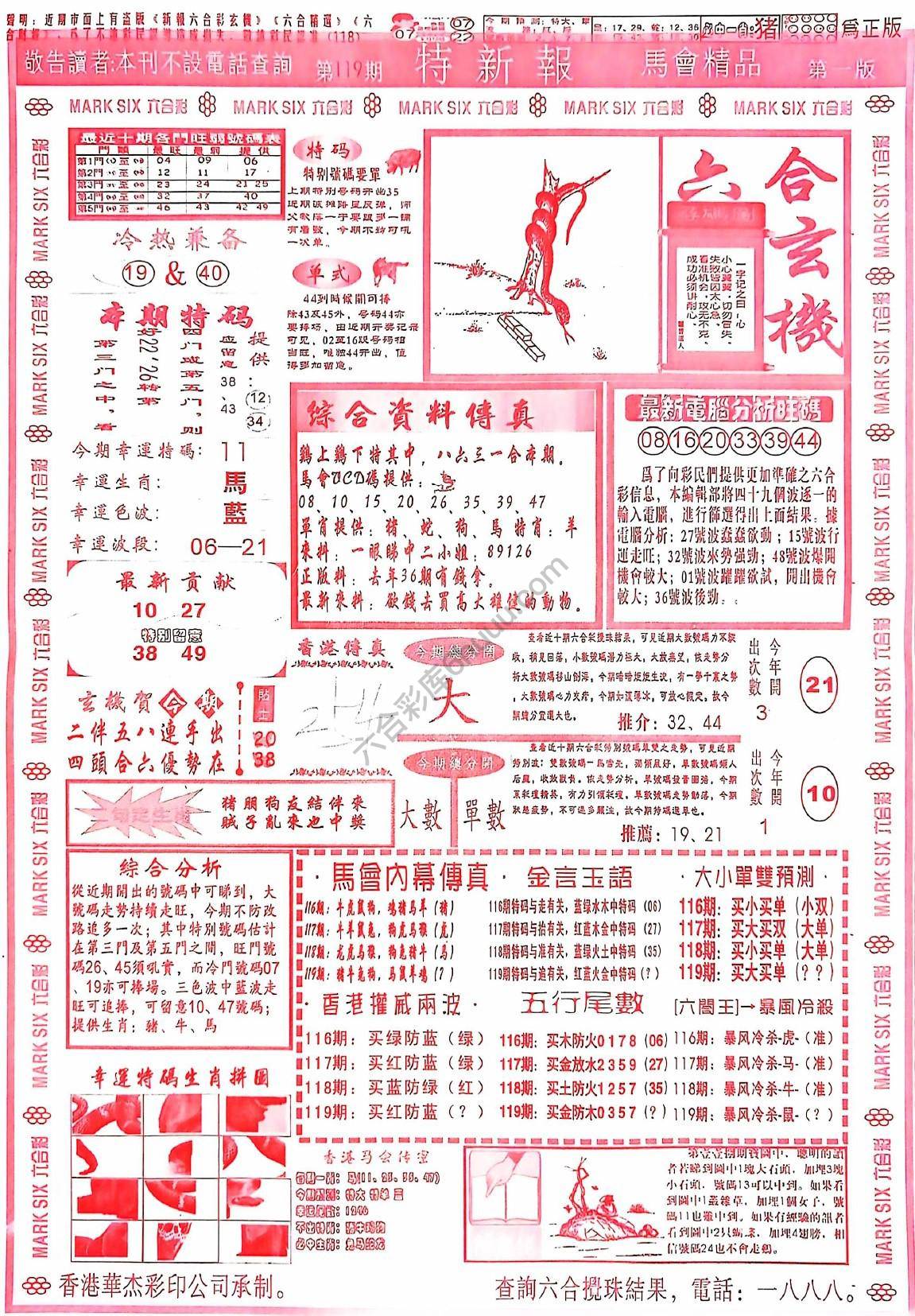 特新报大版