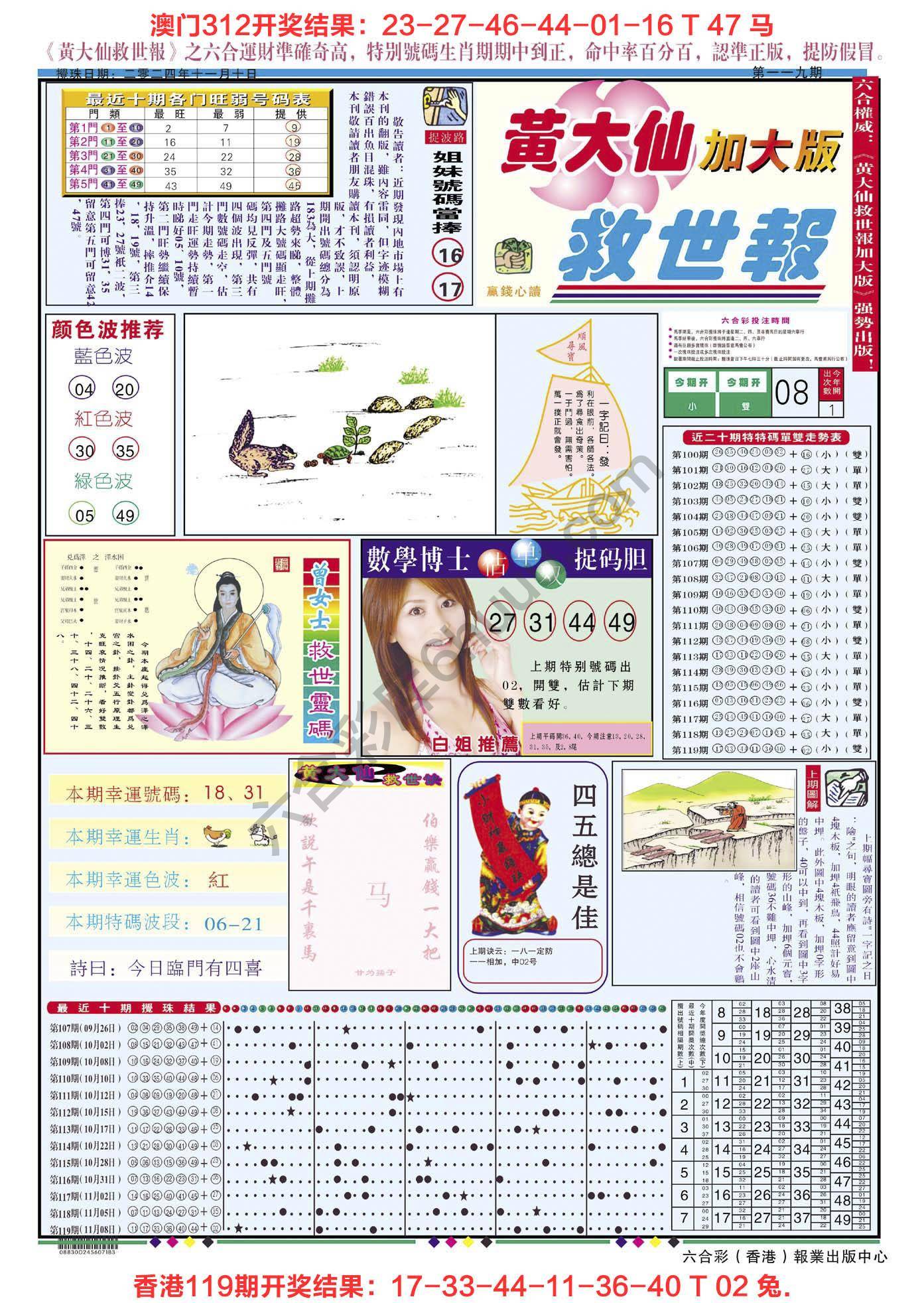 黄大仙救世报（加大版）