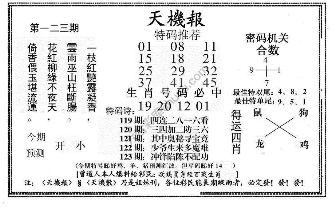 天机报