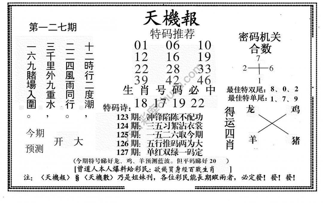 天机报