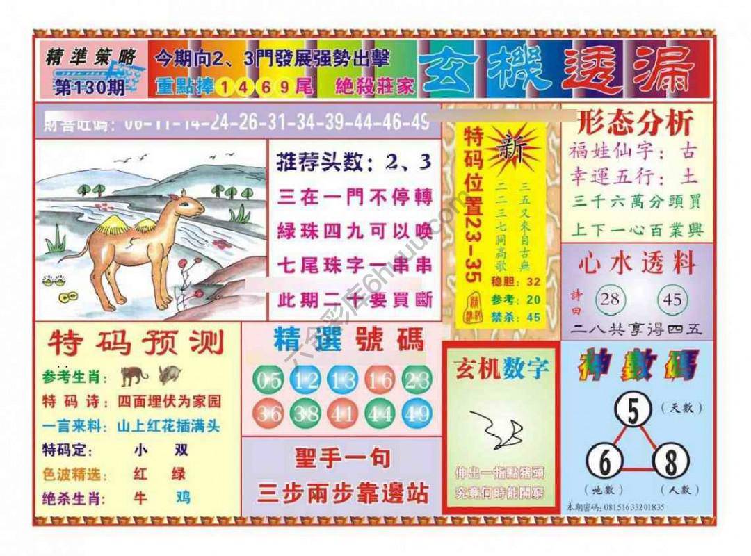 玄机透漏