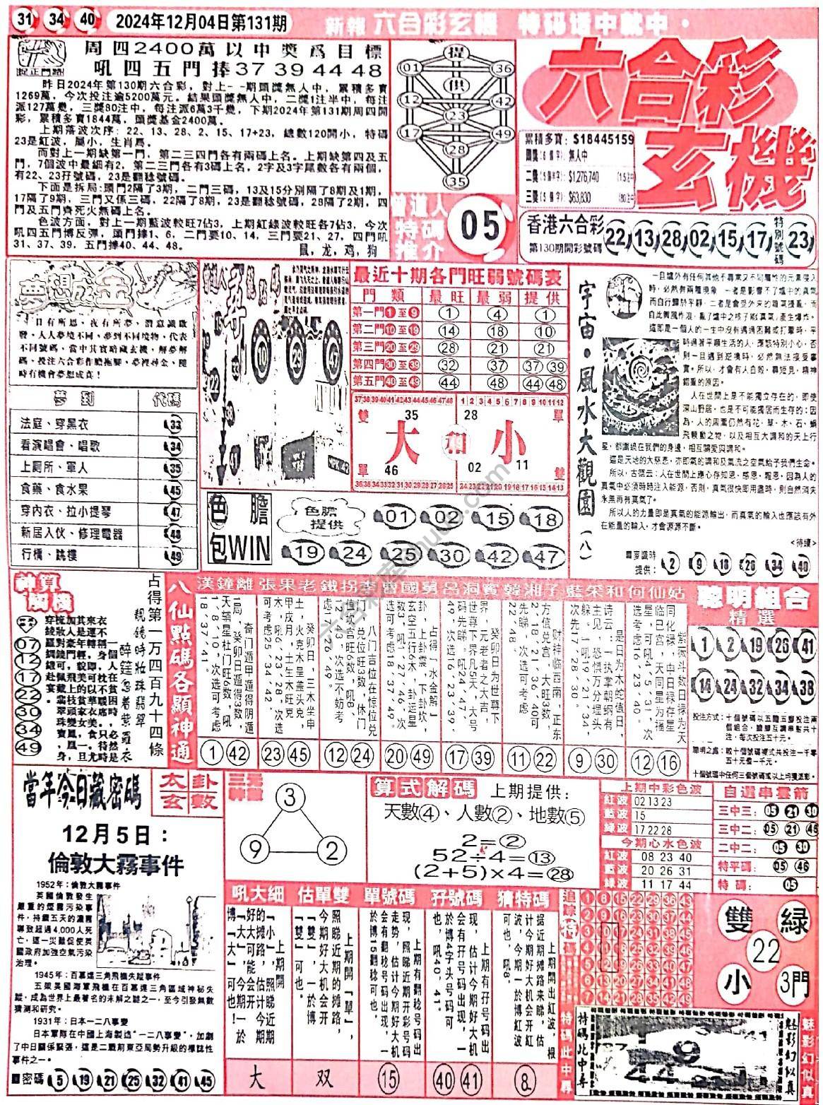 六合彩玄机