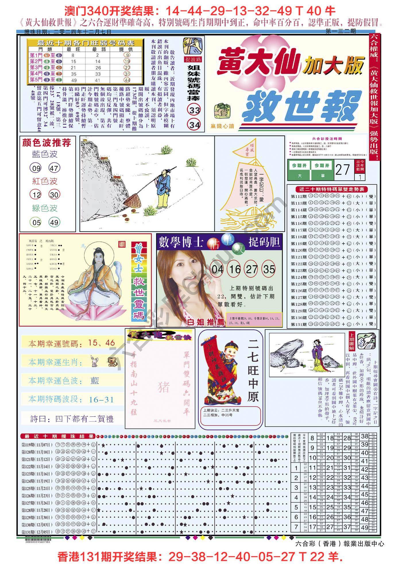 黄大仙救世报（加大版）