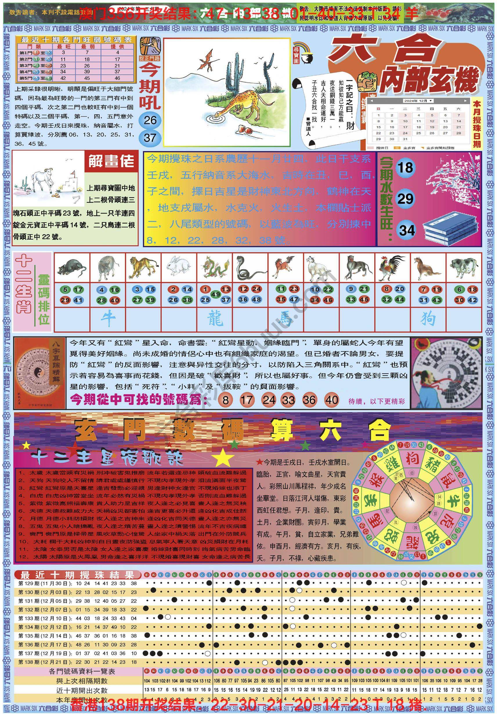 六合内部玄机港版